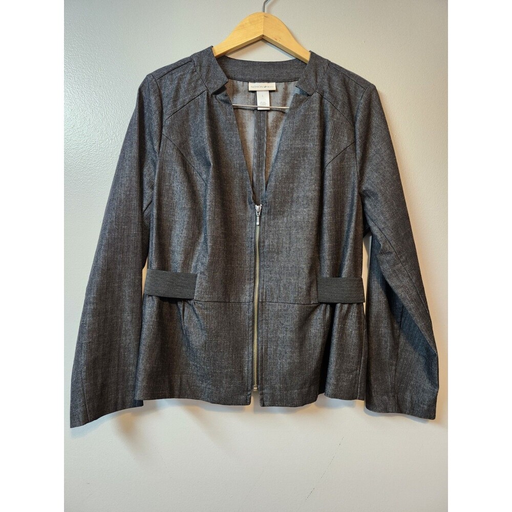 Fashion Bug Size Black Suit Blazer Jacket Stretch Machine Washable Sz Large